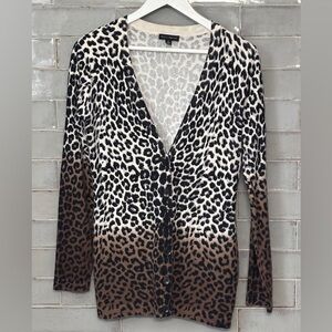 Willi Smith Leopard Cardigan - Size Small